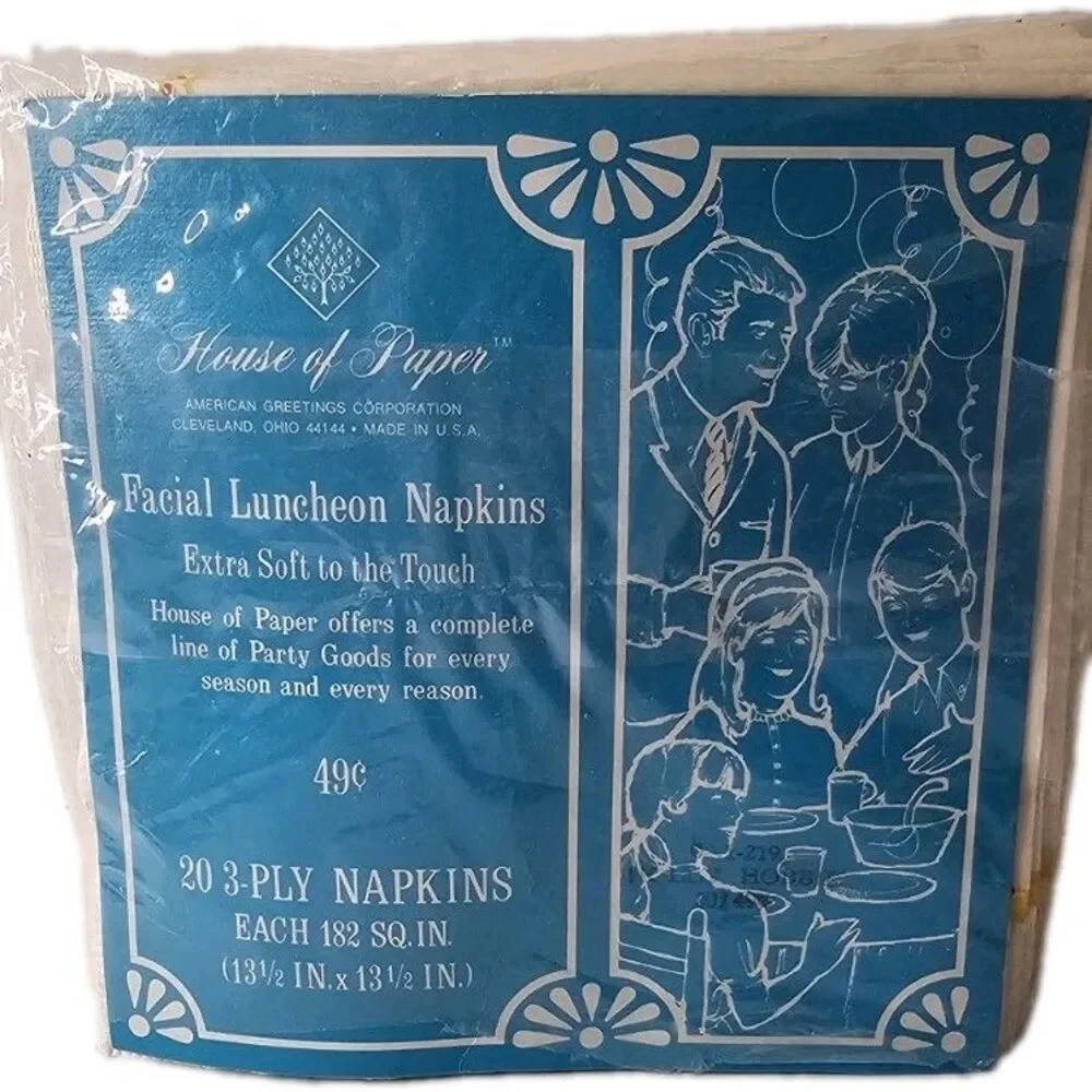Vintage Holly Hobbie Beverage Napkins 18 Count Open Package Paper Party Napkins